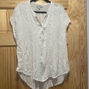 XL lucky brand off white blouse